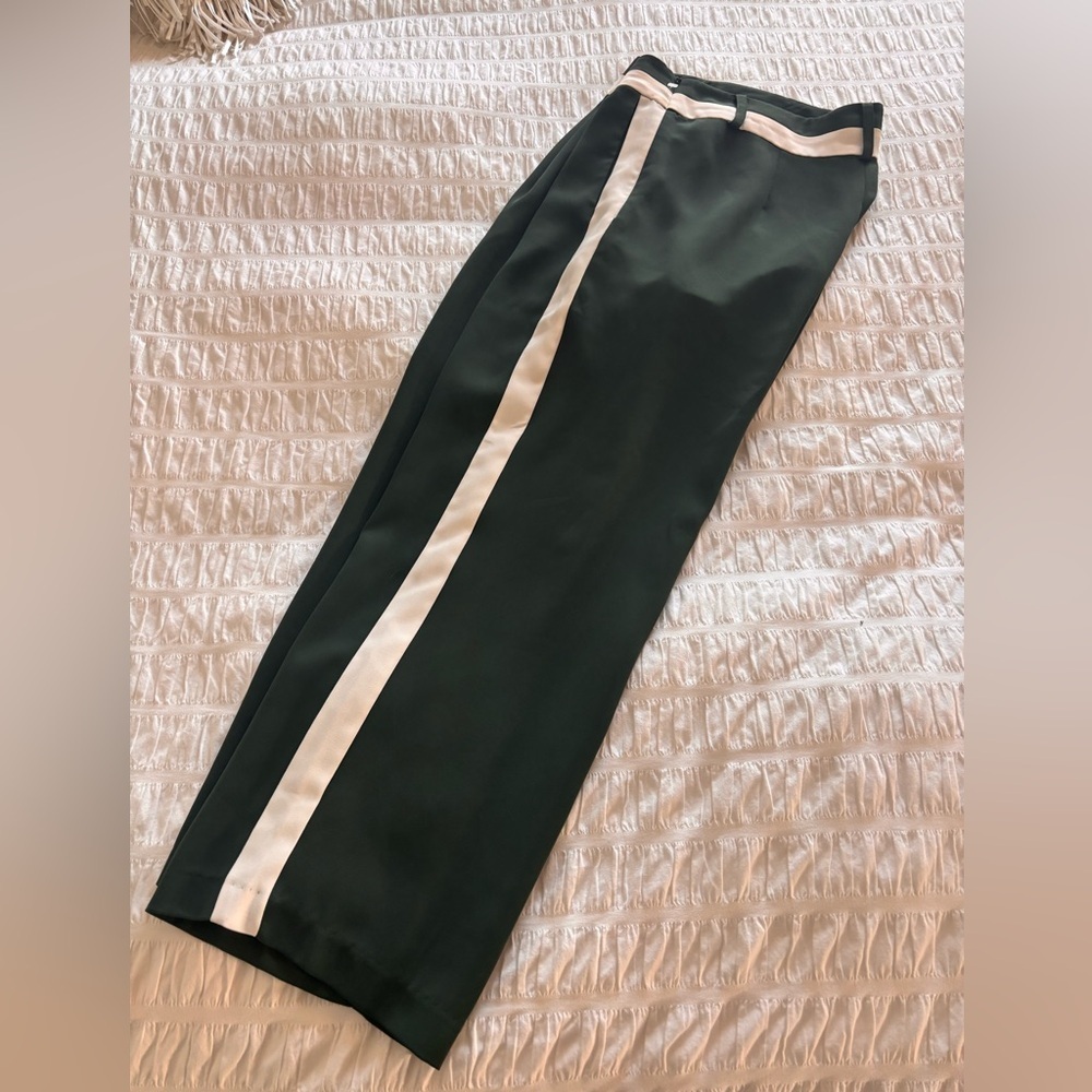 Parker Green Pants with Cream Accent - Picture 5 of 9